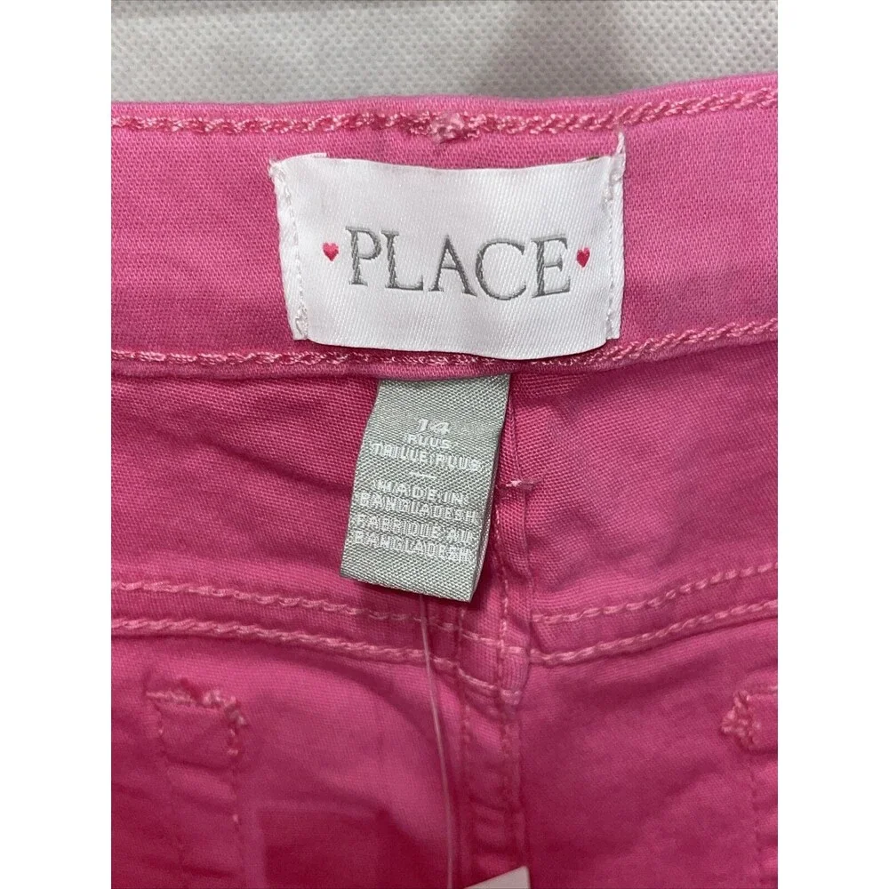The Children's Place Cuffed Shorts Pink Size 14 Plus